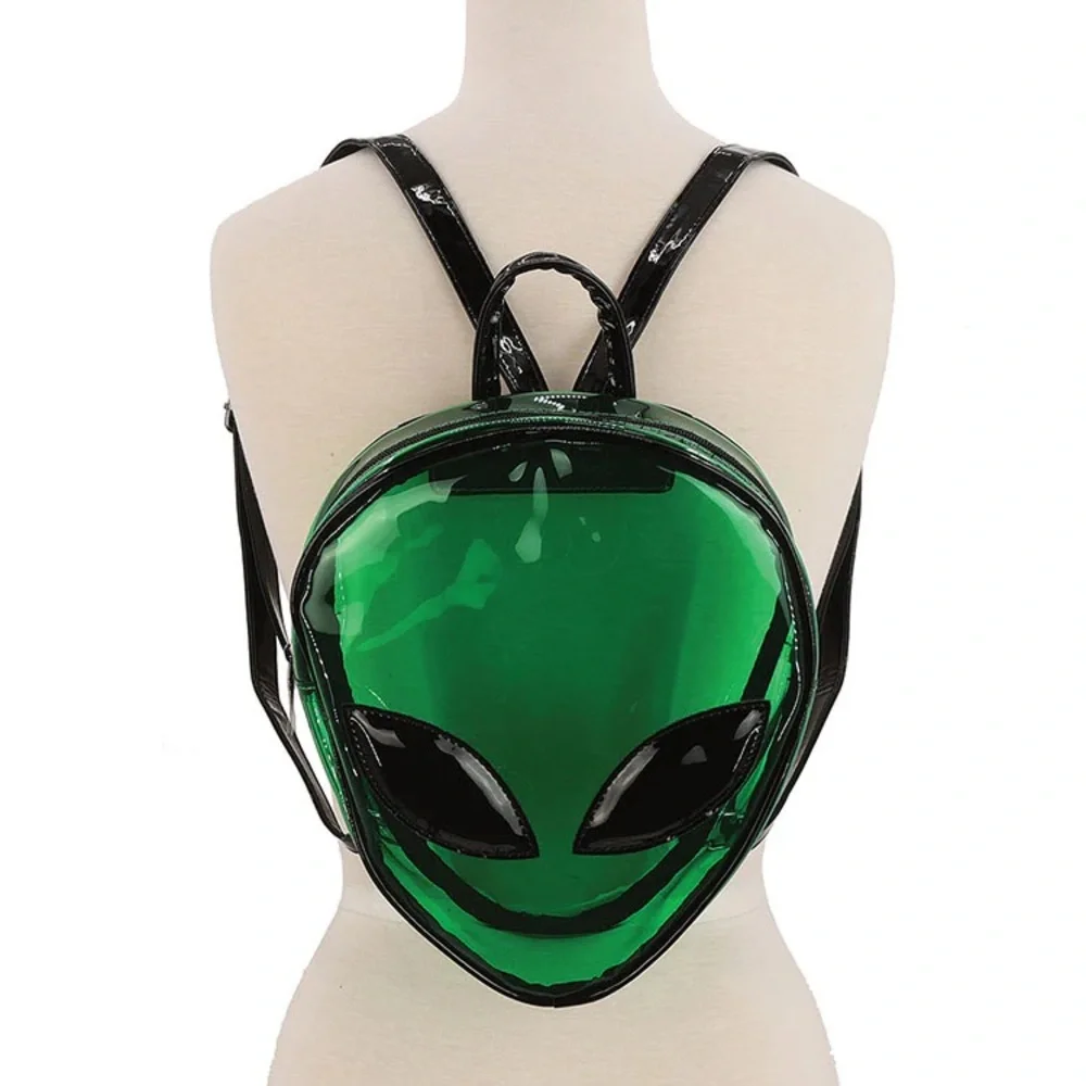 Green Alien Face Backpack
